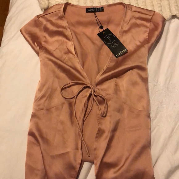 Tie-Up Top— Satin Blush - Picture 2 of 2